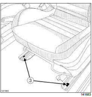 Renault Clio. Complete front seat: Removal - Refitting