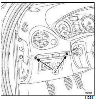 Renault Clio. Steering column switch assembly: Removal - Refitting