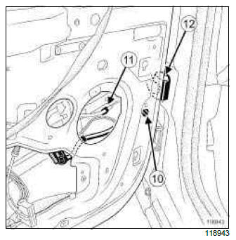 Renault Clio. Driver's front side door wiring: Removal - Refitting