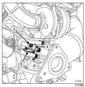 Renault Clio. Exhaust fuel injector: Removal - Refitting