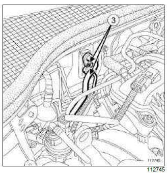 Renault Clio. Hydraulic unit - front right-hand calliper brake pipe: Removal - Refitting