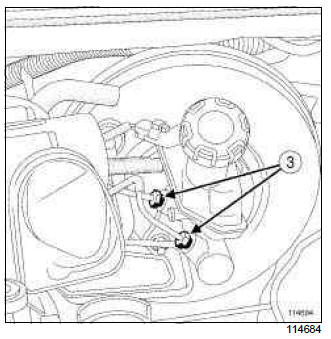 Renault Clio. Hydraulic unit - master cylinder brake pipe: Removal - Refitting