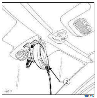 Renault Clio. Passenger compartment temperature sensor: Removal - Refitting