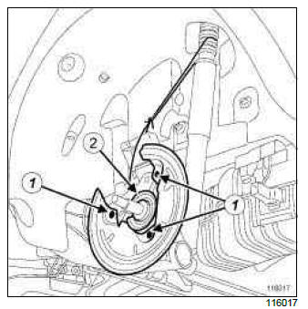 Renault Clio. Rear stub axle carrier: Removal - Refitting