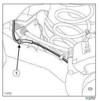 Renault Clio. Rear suspension spring: Removal - Refitting