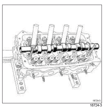 Renault Clio. Camshaft: Removal - Refitting