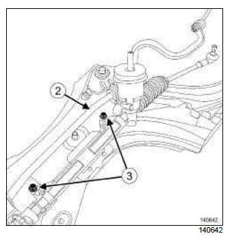 Renault Clio. Steering box: Removal - Refitting