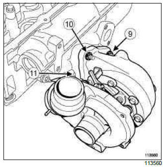 Renault Clio. Turbocharger: Removal - Refitting