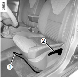 Renault Clio. To move the seat forwards or backwards