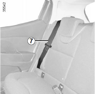 Renault Clio. Rear side seat belts 7