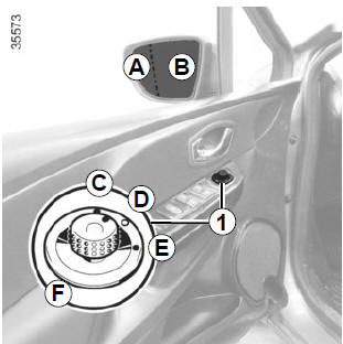 Renault Clio. Door mirrors with electrical adjustment