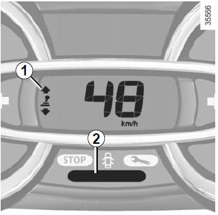 Renault Clio. Gear change indicator 