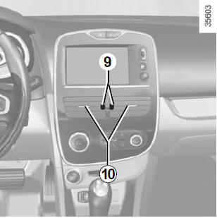 Renault Clio. Centre air vents