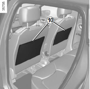 Renault Clio. Front seat storage pockets