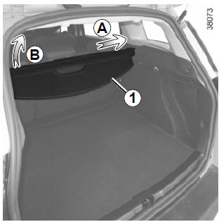 Renault Clio. Removing the luggage compartment cover