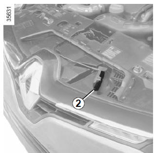 Renault Clio. Unlocking the bonnet catch