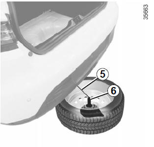 Renault Clio. Emergency spare wheel