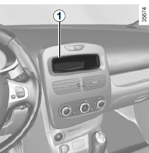 Renault Clio. Radio location