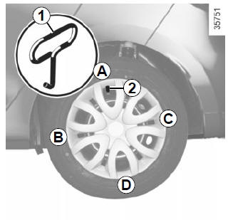 Renault Clio. Wheel trims - wheel