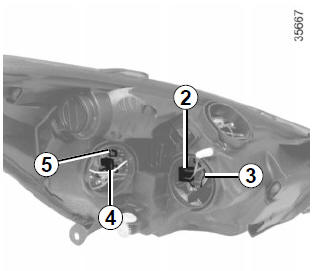 Renault Clio. Halogen dipped beam headlight