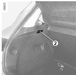 Renault Clio. Luggage compartment light