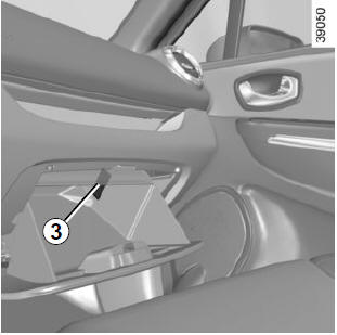 Renault Clio. Glovebox light