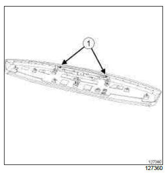 Renault Clio. 3rd brake light: Removal - Refitting