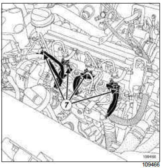 Renault Clio. Accelerometer: Removal - Refitting