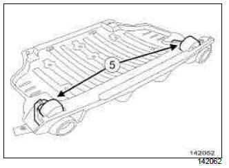 Renault Clio. Aerodynamic diffuser: Removal - Refitting