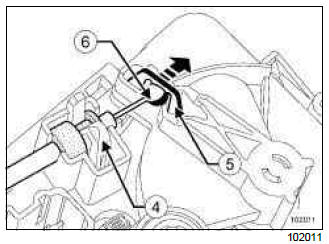 Renault Clio. Air distribution cable: Removal - Refitting