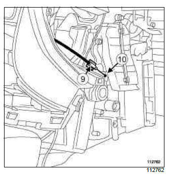 Renault Clio. Air distribution cable: Removal - Refitting