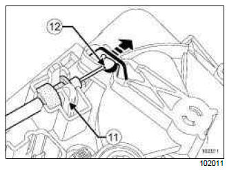 Renault Clio. Air distribution cable: Removal - Refitting