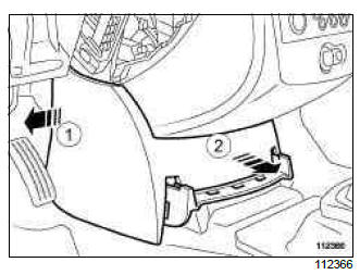 Renault Clio. Air distribution cable: Removal - Refitting