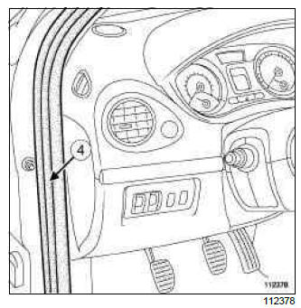 Renault Clio. Air distribution cable: Removal - Refitting