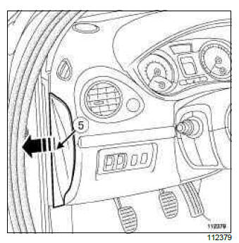 Renault Clio. Air distribution cable: Removal - Refitting