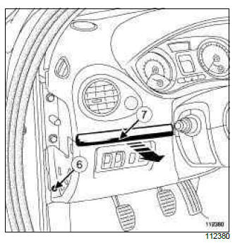 Renault Clio. Air distribution cable: Removal - Refitting