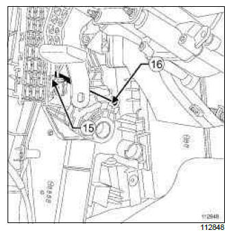 Renault Clio. Air distribution cable: Removal - Refitting