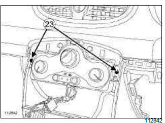 Renault Clio. Air distribution cable: Removal - Refitting