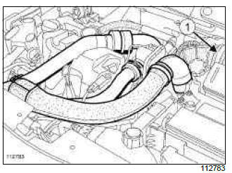 Renault Clio. Air flowmeter: Removal - Refitting