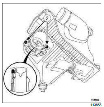 Renault Clio. Air flowmeter: Removal - Refitting