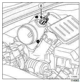 Renault Clio. Air flowmeter: Removal - Refitting