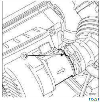 Renault Clio. Air flowmeter: Removal - Refitting