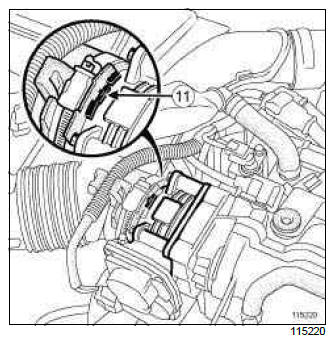 Renault Clio. Air flowmeter: Removal - Refitting