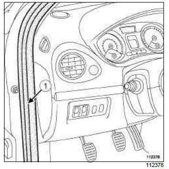 Renault Clio. Air mixing cable: Removal - Refitting