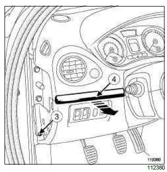 Renault Clio. Air mixing cable: Removal - Refitting