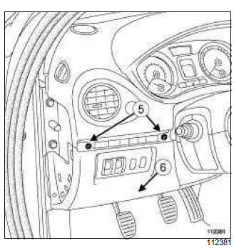 Renault Clio. Air mixing cable: Removal - Refitting