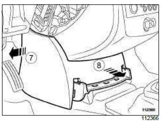 Renault Clio. Air mixing cable: Removal - Refitting