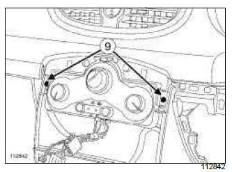 Renault Clio. Air mixing cable: Removal - Refitting