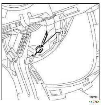 Renault Clio. Air mixing cable: Removal - Refitting