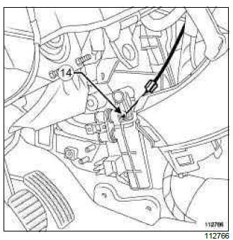 Renault Clio. Air mixing cable: Removal - Refitting